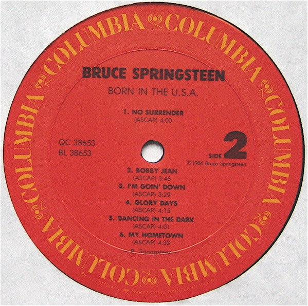 Bruce Springsteen : Born In The U.S.A. (LP,Album,Stereo)