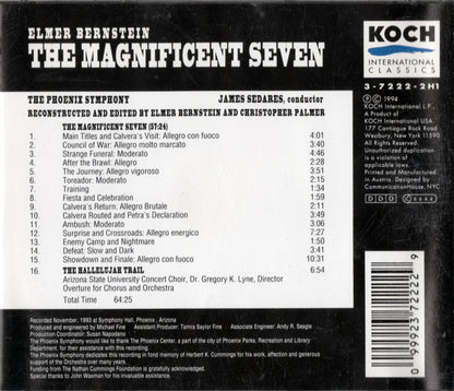 Elmer Bernstein, James Sedares, Phoenix Symphony, The : The Magnificent Seven / Hallelujah Trail (Album,Repress)