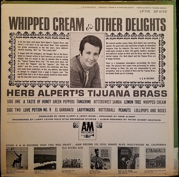 Herb Alpert & The Tijuana Brass : Whipped Cream & Other Delights (LP,Album,Mono)