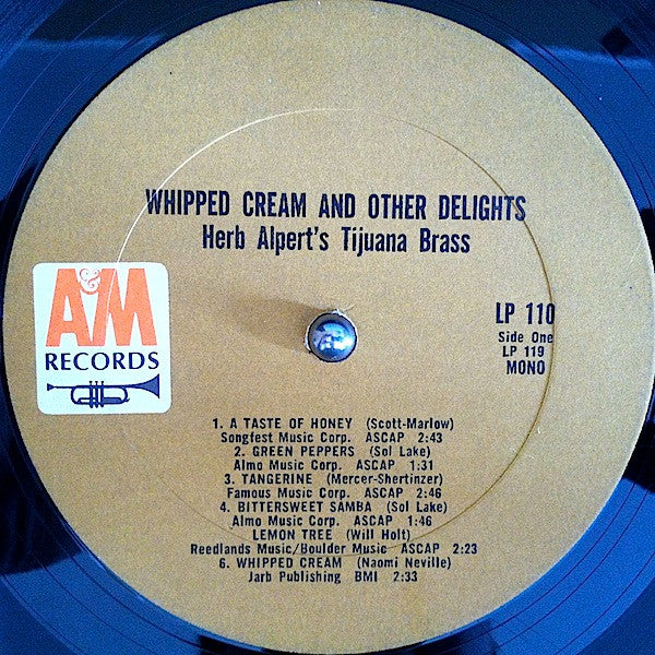 Herb Alpert & The Tijuana Brass : Whipped Cream & Other Delights (LP,Album,Mono)