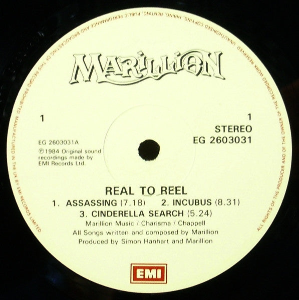 Marillion : Real To Reel (LP,Album,Stereo)