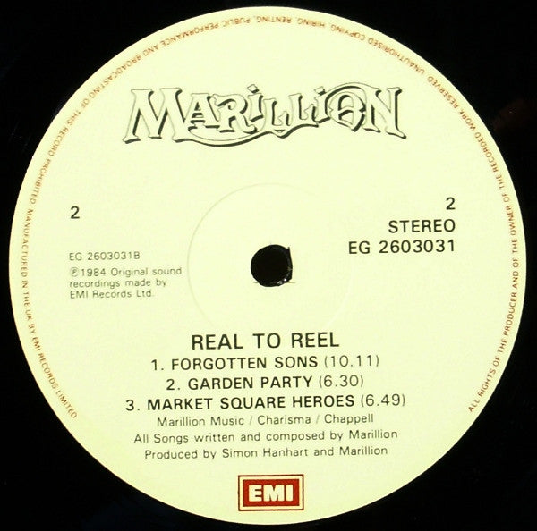 Marillion : Real To Reel (LP,Album,Stereo)