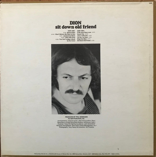 Dion (3) : Sit Down Old Friend (LP,Album,Promo)