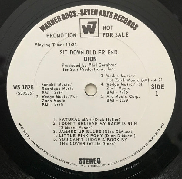 Dion (3) : Sit Down Old Friend (LP,Album,Promo)