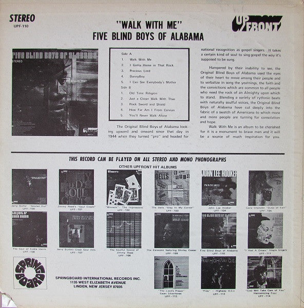 Five Blind Boys Of Alabama : Walk With Me! (LP,Album)