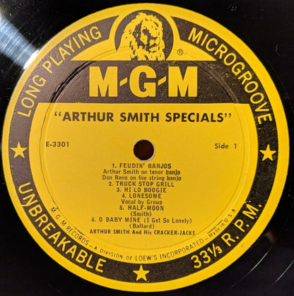 Arthur Smith And His Cracker-Jacks : Arthur Smith Specials (LP)