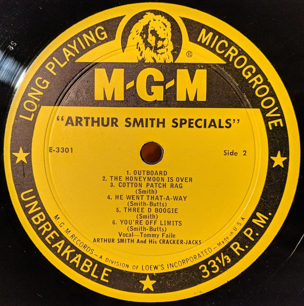 Arthur Smith And His Cracker-Jacks : Arthur Smith Specials (LP)
