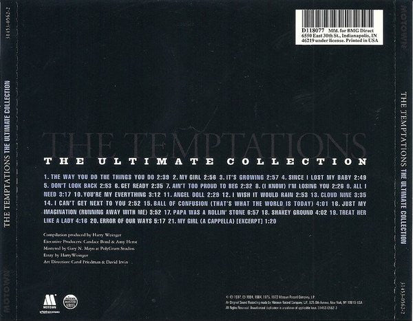 Temptations, The : The Ultimate Collection (Compilation,Club Edition)
