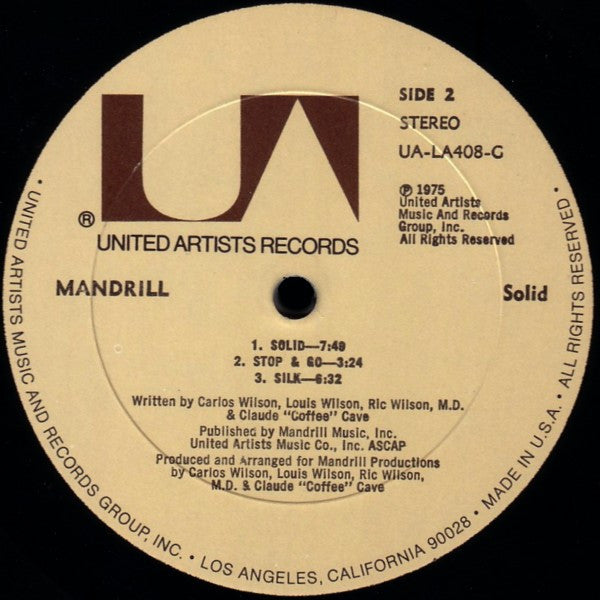 Mandrill : Solid (LP,Album)