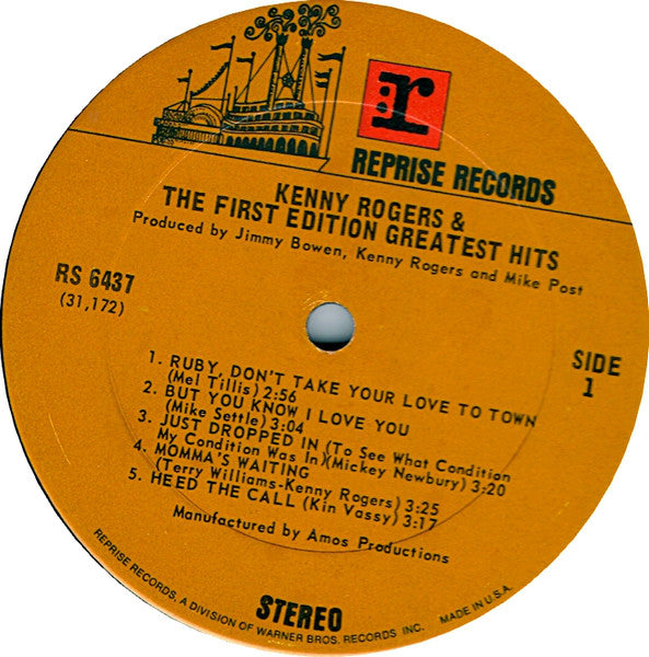 Kenny Rogers & The First Edition : Greatest Hits (LP,Compilation)