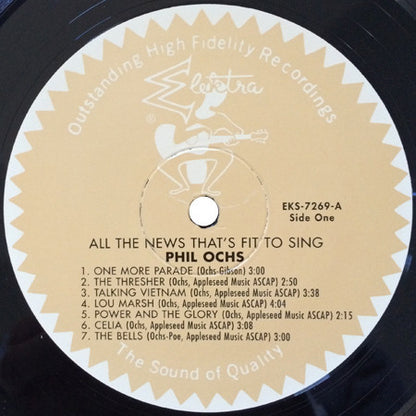 Phil Ochs : All The News That's Fit To Sing (LP,Album,Reissue,Stereo)