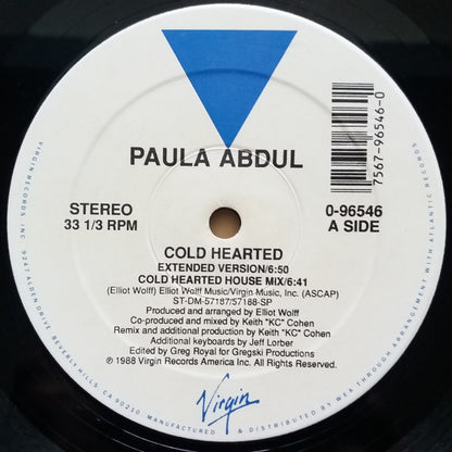 Paula Abdul : Cold Hearted (12",33 ⅓ RPM,Single)