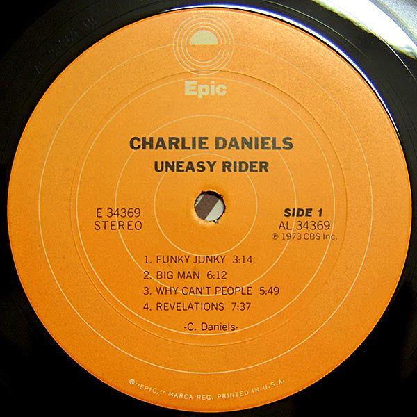 Charlie Daniels : Uneasy Rider (LP,Album)