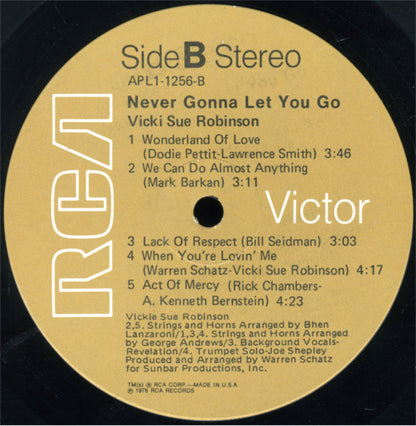 Vicki Sue Robinson : Never Gonna Let You Go (LP,Album)