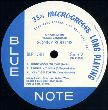 Sonny Rollins : A Night At The "Village Vanguard" (LP,Album,Reissue)