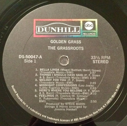 Grass Roots, The : Golden Grass: Their Greatest Hits (LP,Compilation)