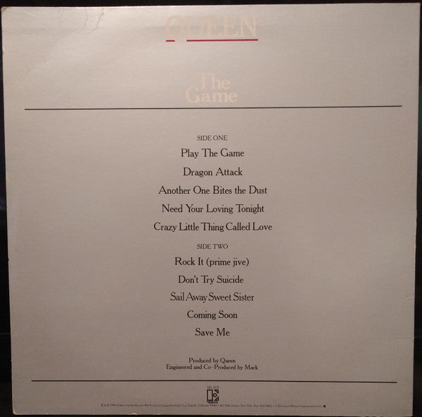 Queen : The Game (LP,Album,Stereo)