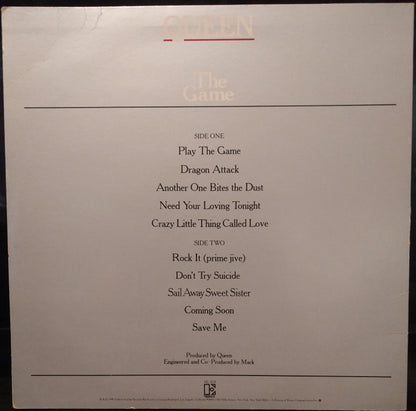 Queen : The Game (LP,Album,Stereo)