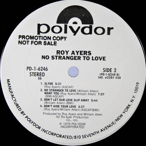 Roy Ayers : No Stranger To Love (LP,Album,Promo)
