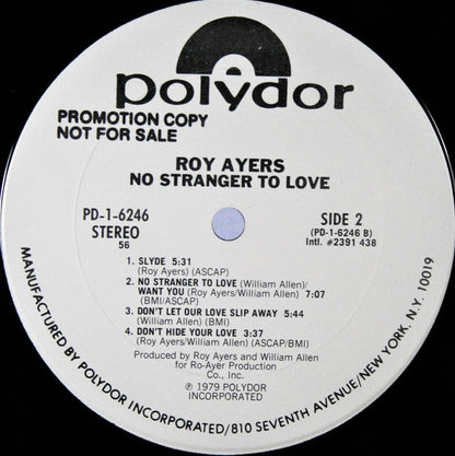 Roy Ayers : No Stranger To Love (LP,Album,Promo)