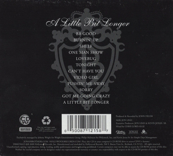 Jonas Brothers : A Little Bit Longer (Album,Enhanced,Stereo)