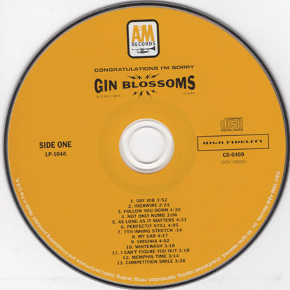 Gin Blossoms : Congratulations I'm Sorry (Album,Club Edition)