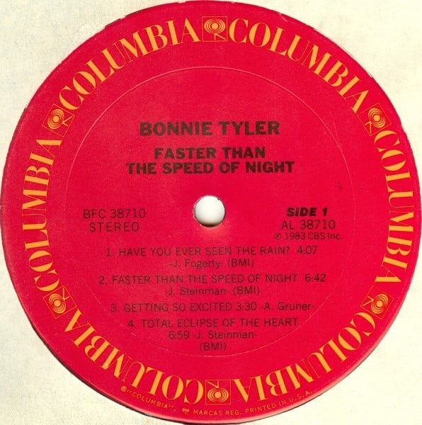 Bonnie Tyler : Faster Than The Speed Of Night (LP,Album)
