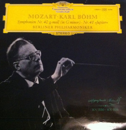Wolfgang Amadeus Mozart · Karl Böhm, Berliner Philharmoniker : Symphonies No. 40 In G Minor · No. 41 (Jupiter) (LP)