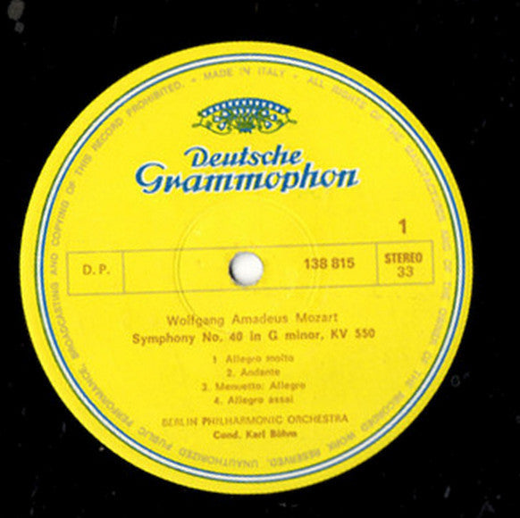 Wolfgang Amadeus Mozart · Karl Böhm, Berliner Philharmoniker : Symphonies No. 40 In G Minor · No. 41 (Jupiter) (LP)