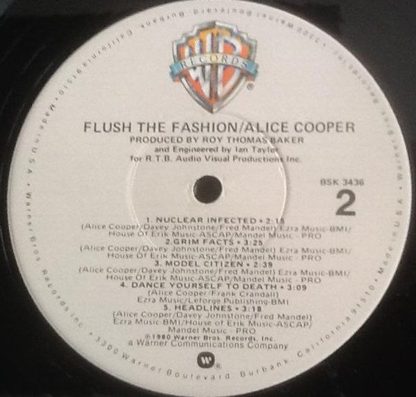 Alice Cooper (2) : Flush The Fashion (LP,Album)