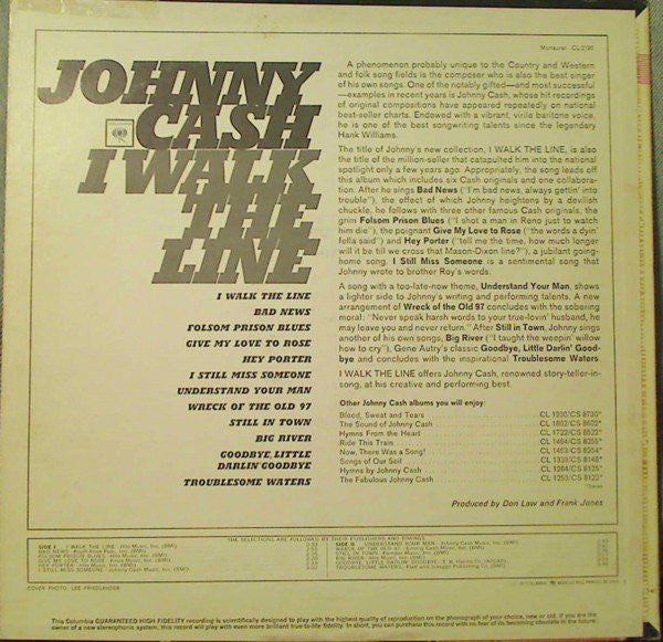 Johnny Cash : I Walk The Line (LP,Album,Mono)