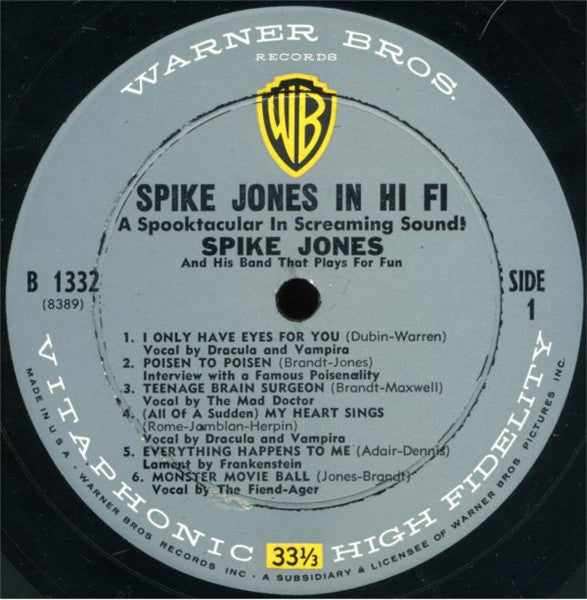Spike Jones And The Band That Plays For Fun : Spike Jones In Hi-Fi (A Spooktacular In Screaming Sound!) (LP,Album,Mono)
