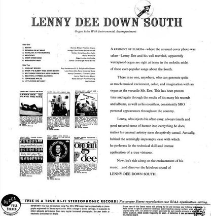 Lenny Dee (2) : Down South (LP,Album,Stereo)