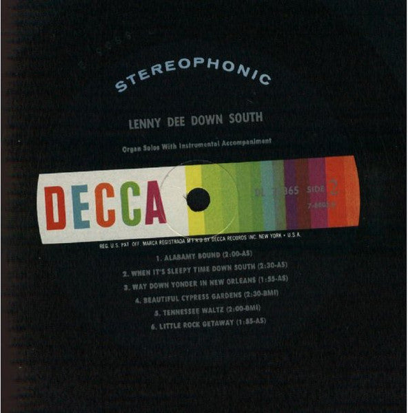Lenny Dee (2) : Down South (LP,Album,Stereo)