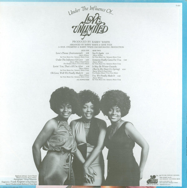 Love Unlimited : Under The Influence Of Love Unlimited (LP,Album,Partially Mixed)