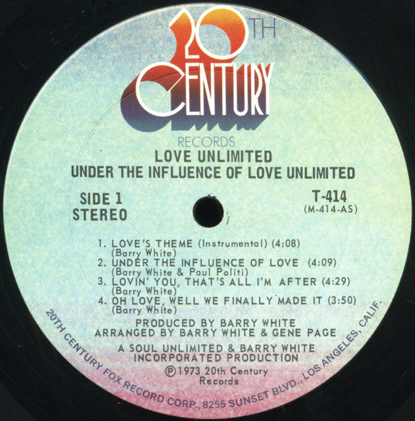 Love Unlimited : Under The Influence Of Love Unlimited (LP,Album,Partially Mixed)
