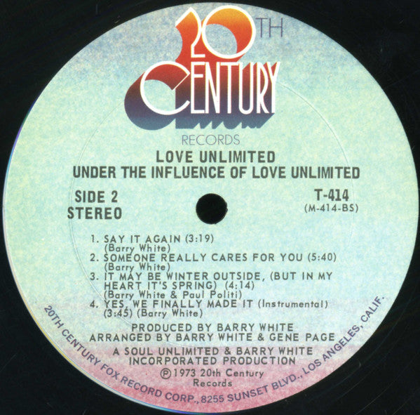 Love Unlimited : Under The Influence Of Love Unlimited (LP,Album,Partially Mixed)