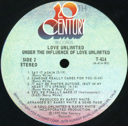Love Unlimited : Under The Influence Of Love Unlimited (LP,Album,Partially Mixed)