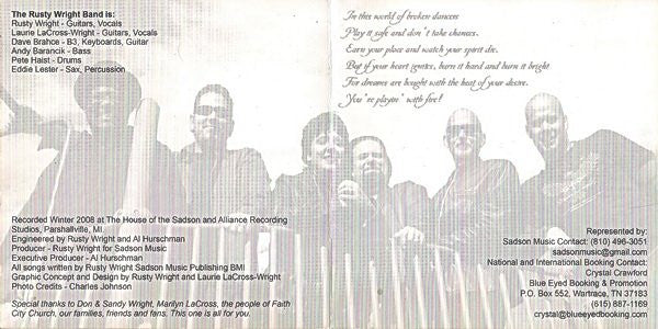 Rusty Wright Band, The : Playin' With Fire (Album)