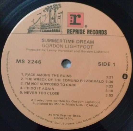 Gordon Lightfoot : Summertime Dream (LP,Album)