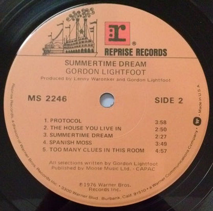 Gordon Lightfoot : Summertime Dream (LP,Album)