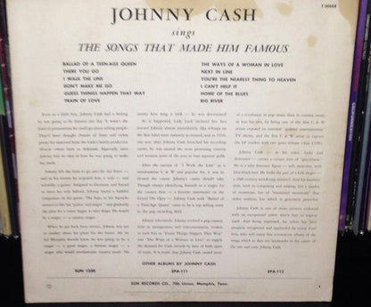 Johnny Cash : Johnny Cash Sings The Songs That Made Him Famous (LP,Album,Mono,Reissue,Club Edition)