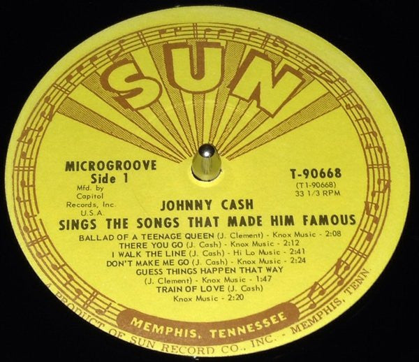 Johnny Cash : Johnny Cash Sings The Songs That Made Him Famous (LP,Album,Mono,Reissue,Club Edition)