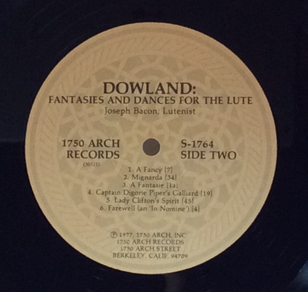 Joseph Bacon, John Dowland : Fantasies And Dances For The Lute (LP)