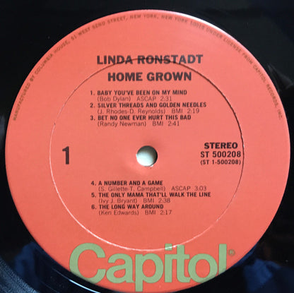Linda Ronstadt : Hand Sown... Home Grown (LP,Album,Club Edition,Stereo)