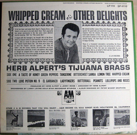 Herb Alpert & The Tijuana Brass : Whipped Cream & Other Delights (LP,Album,Stereo)