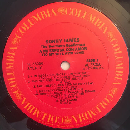 Sonny James : A Mi Esposa Con Amor (To My Wife With Love) (LP,Album)