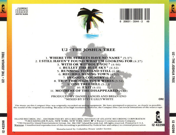 U2 : The Joshua Tree (Album,Club Edition,Reissue)