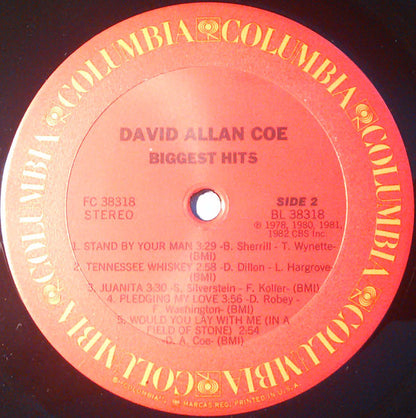 David Allan Coe : Biggest Hits (LP,Compilation)