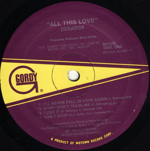 DeBarge : All This Love (LP,Album,Stereo)